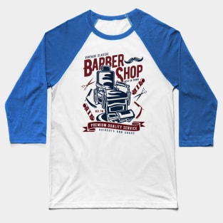 Vintage Classic Barber Shop Baseball T-Shirt